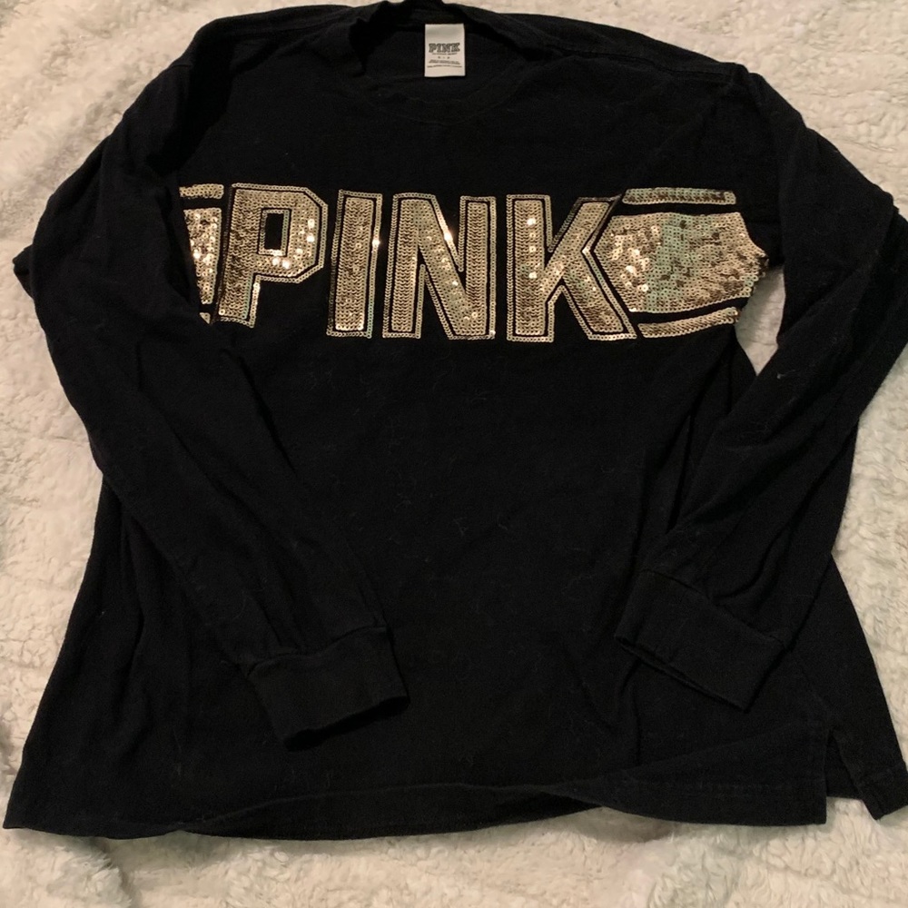 VS PINK BLING LONG SLEEVE TEE